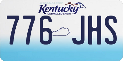 KY license plate 776JHS