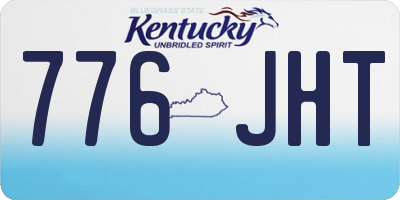 KY license plate 776JHT
