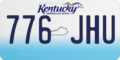 KY license plate 776JHU