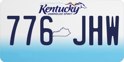 KY license plate 776JHW