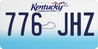KY license plate 776JHZ