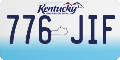 KY license plate 776JIF
