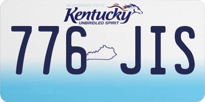 KY license plate 776JIS