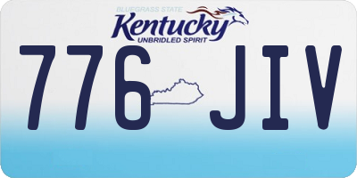 KY license plate 776JIV