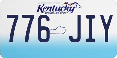 KY license plate 776JIY