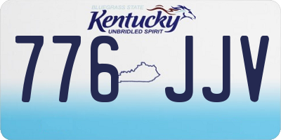 KY license plate 776JJV