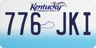 KY license plate 776JKI
