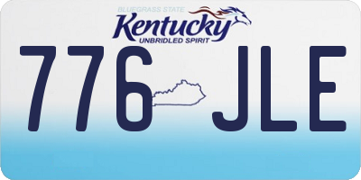 KY license plate 776JLE