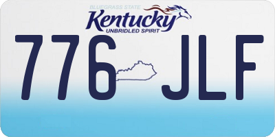 KY license plate 776JLF