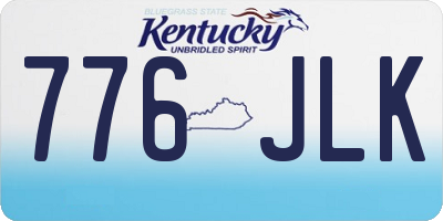KY license plate 776JLK