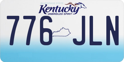 KY license plate 776JLN