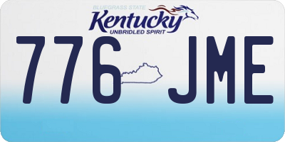 KY license plate 776JME