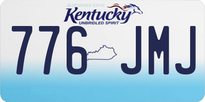 KY license plate 776JMJ