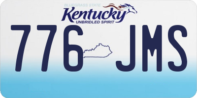 KY license plate 776JMS