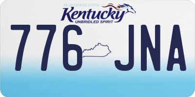 KY license plate 776JNA