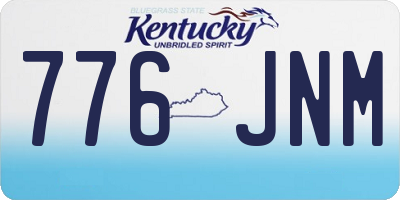 KY license plate 776JNM