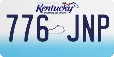 KY license plate 776JNP