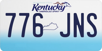KY license plate 776JNS