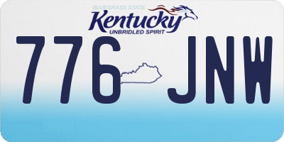 KY license plate 776JNW