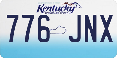 KY license plate 776JNX