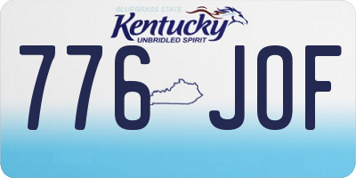 KY license plate 776JOF