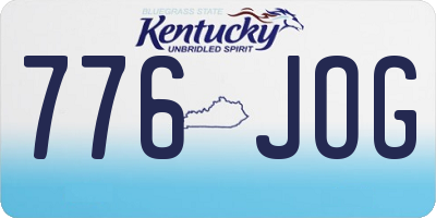 KY license plate 776JOG
