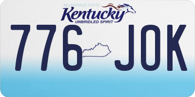 KY license plate 776JOK