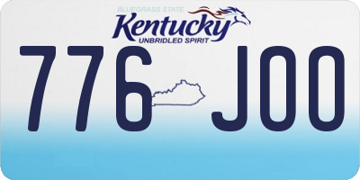 KY license plate 776JOO