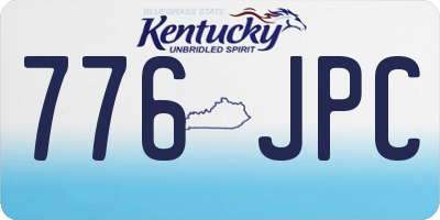KY license plate 776JPC