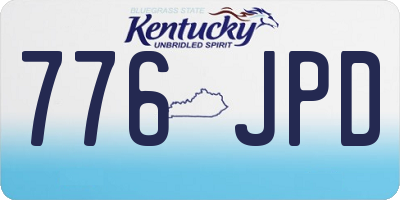 KY license plate 776JPD