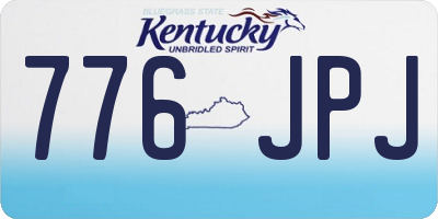 KY license plate 776JPJ