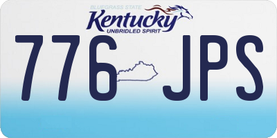 KY license plate 776JPS
