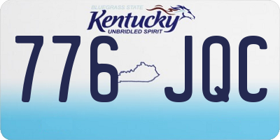 KY license plate 776JQC