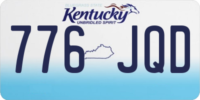 KY license plate 776JQD