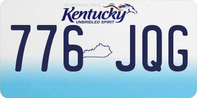 KY license plate 776JQG