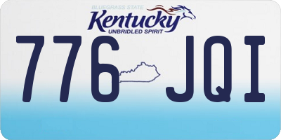 KY license plate 776JQI