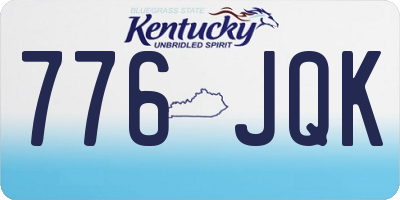 KY license plate 776JQK