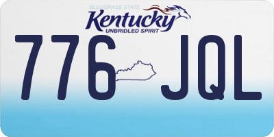 KY license plate 776JQL
