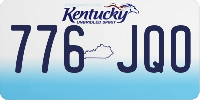 KY license plate 776JQO