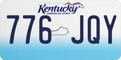 KY license plate 776JQY