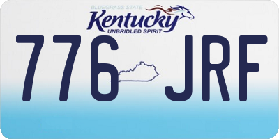 KY license plate 776JRF