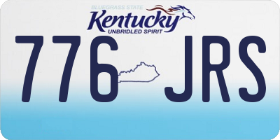 KY license plate 776JRS