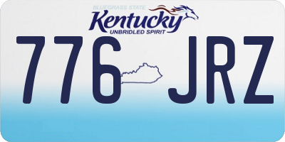 KY license plate 776JRZ