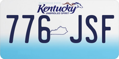 KY license plate 776JSF