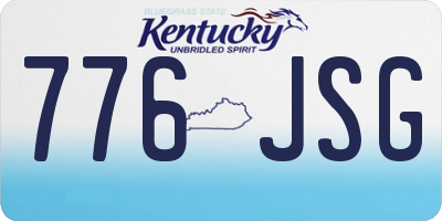 KY license plate 776JSG