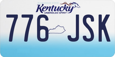 KY license plate 776JSK