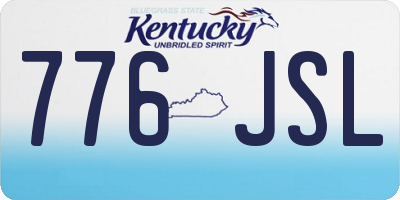 KY license plate 776JSL