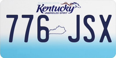 KY license plate 776JSX