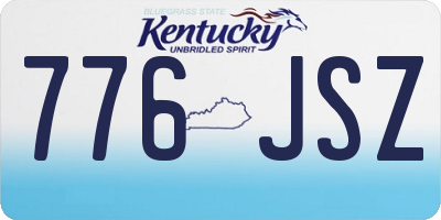 KY license plate 776JSZ