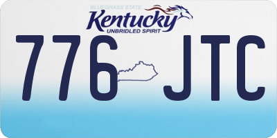 KY license plate 776JTC